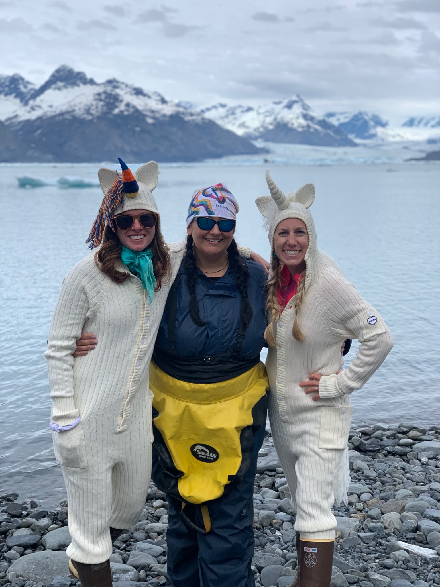 Katie, Meredith, and Alex at glacier