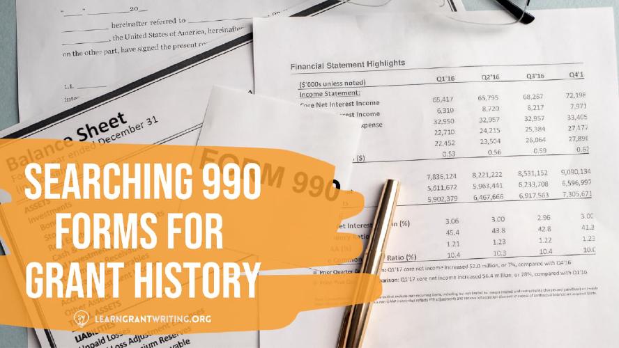 How to Use 990 Forms as a Grant Writer